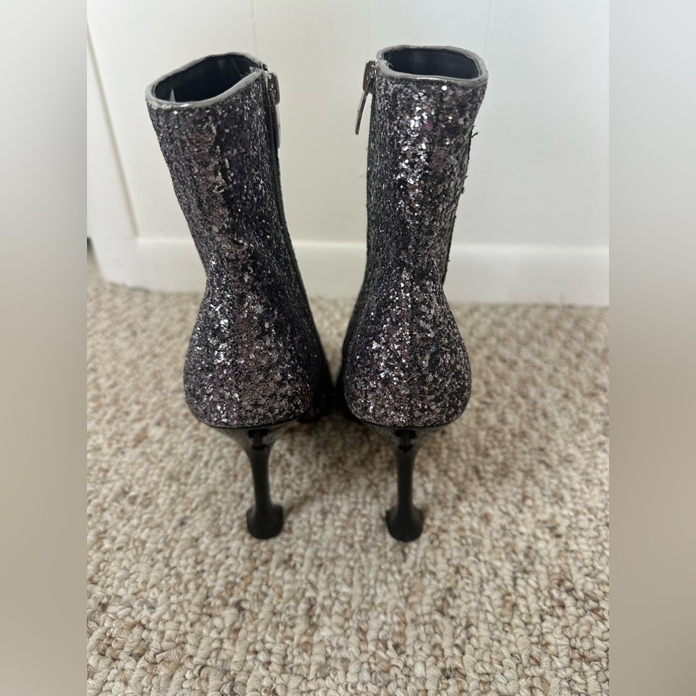 Marc Fisher Stolla shimmer sparkle bootie heels womens size 10M - Picture 9 of 10